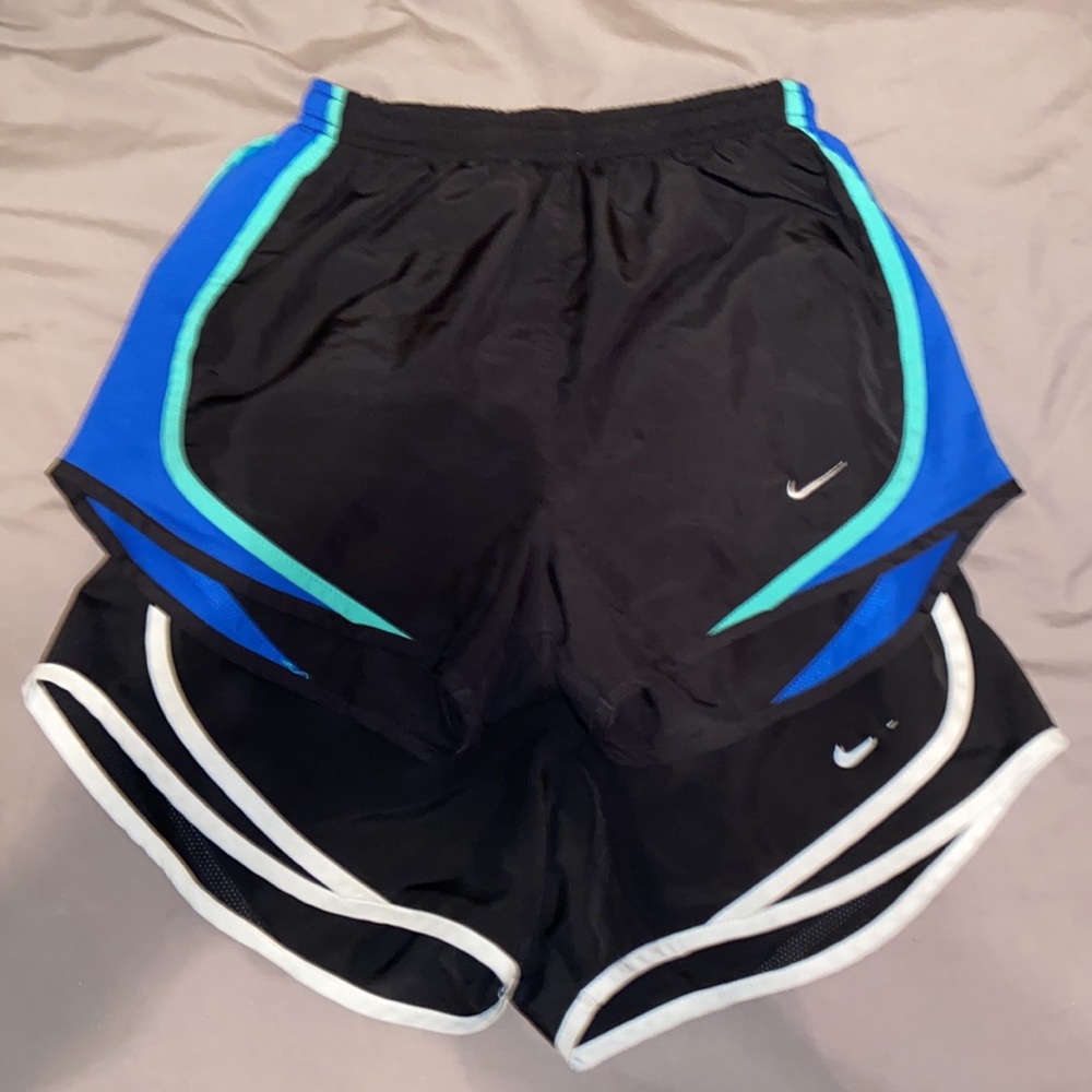 Bundle (2)Nike Dri-Fit Women Blue Running Shorts  Small